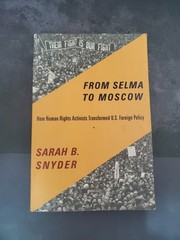 From Selma to Moscow – Human Rights & U.S. Foreign Policy – Sarah B. Snyder PB