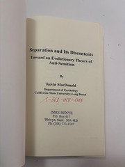 Separation and Its Discontents: Toward an Evolutionary Theory of Anti-Semitism