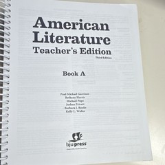 BJU Press American Literature 3rd Ed Teacher’s Edition Spiral Bound CD-ROM