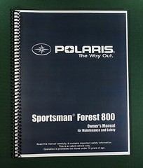 2012 Polaris Sportsman Forest 800 ATV Owner’s Manual: 134 Pages & Clear Covers!