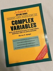 Schaum’s Outline of Complex Variables by Murray R. Spiegel (1964)