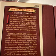 Play of Words : Fun and Games for Language Lovers by Richard Lederer (SIGNED)