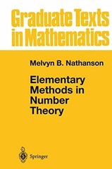 Elementary Methods in Number – Hardcover, by Nathanson Melvyn B. – Very Good