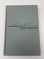 1st ed 1961 Vector Analysis Introduction College Mathematics Series Harry Davis