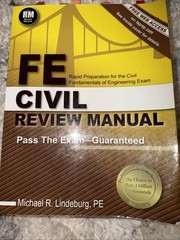 FE Civil Review Manual By Michael R. Lindeburg 2014 Paperback