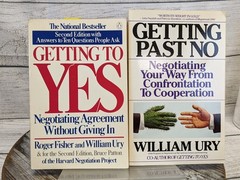 William Ury Lot of 2 Paperback Books Getting Past No & Getting to Yes 1990s