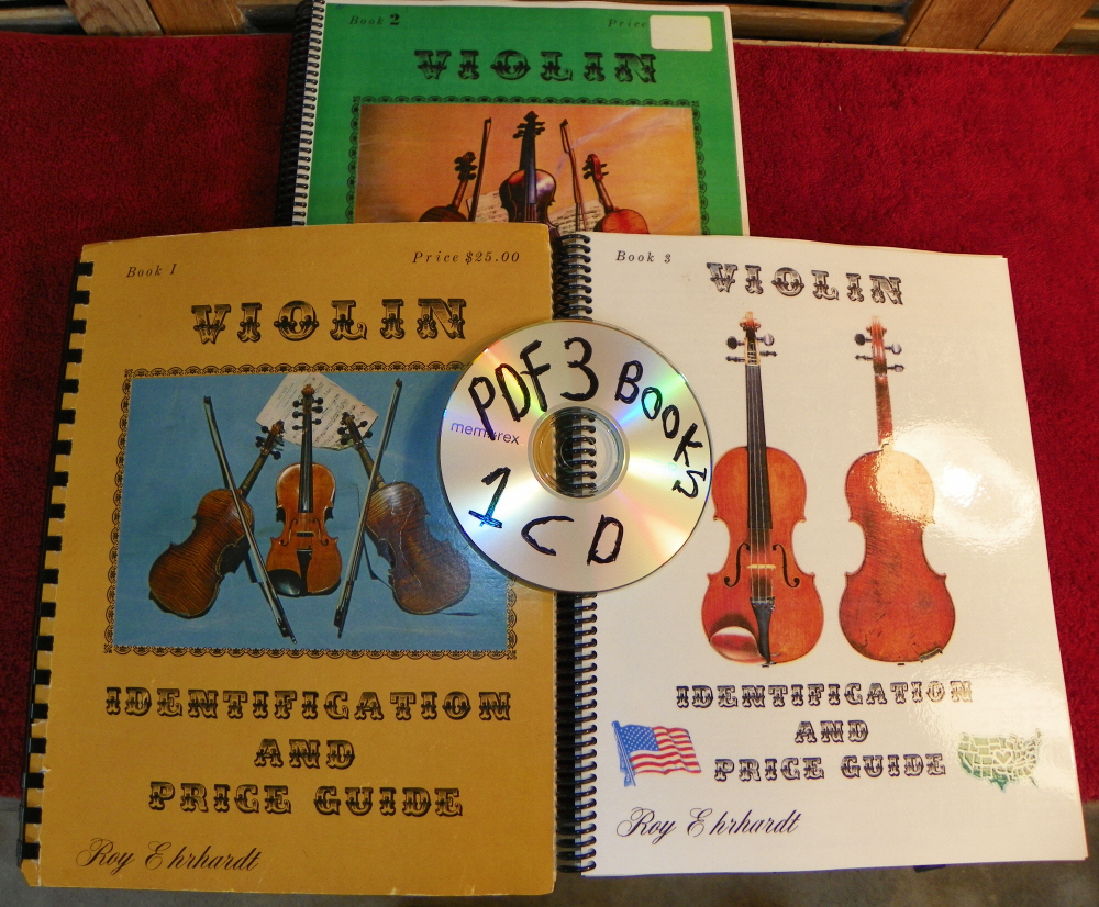 Roy Ehrhardt Estate CD PDF Violin Identification & Price Guide #1- #2- #3 Books