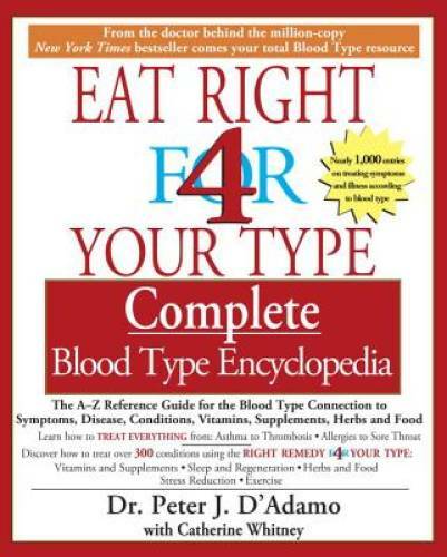 Eat Right for 4 Your Type: Complete Blood Type Encyclopedia – VERY GOOD