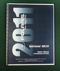 2011 Polaris Sportsman 800 EFI Owner’s Manual: 136 Pages & Protective Covers!