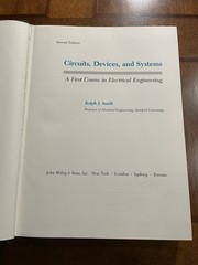Circuits, Devices and Systems 2nd Edition by Ralph Judson Smith 1966 Hardcover
