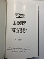 The Lost Ways 4th Edition by Claude Davis Sr. (2019, Paperback, UNMARKED)
