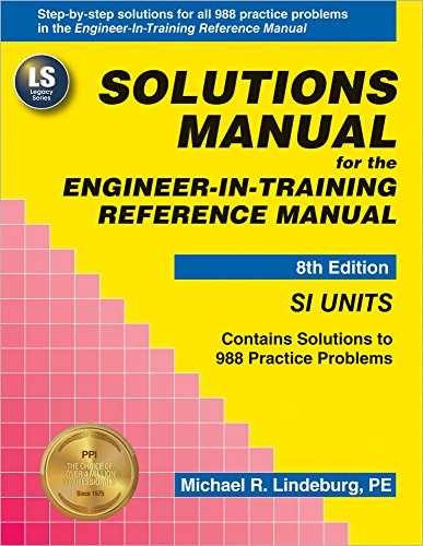 Solutions Manual (SI Units) for – Paperback, by Lindeburg Michael R. – Very Good