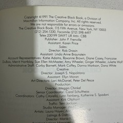 The Creative Black Book 1991 Volume 1 Hard Cover Tabbed