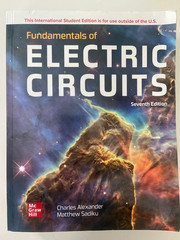 ISE Fundamentals of Electric Circuits 7th Seventh Ed. by Charles Alexander