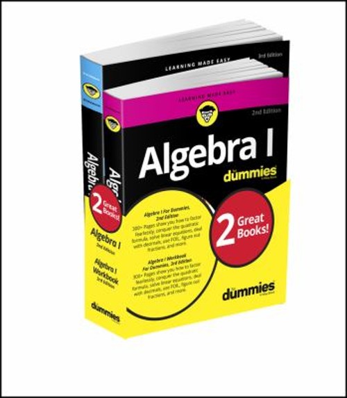 Algebra I for Dummies Book + Workbook Bundle Paperback Mary Jane