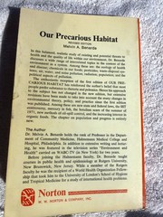 Melvin A. Benarde 1973 Our Precarious Habitat Global Warming, Pollution, Ecology