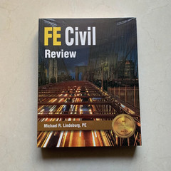 FE Civil Review Manual by Michael R. Lindeburg Fundamentals of Engineering Book