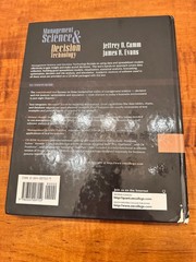 MANAGEMENT SCIENCE AND DECISION TECHNOLOGY By Jeffrey D. Camm & James R. Evans