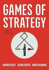 Games of Strategy – Paperback, by Dixit Avinash; Skeath Susan; Mcadams – New h