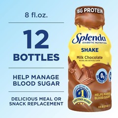 Balanced Nutrition 8oz Shakes for Diabetes – Milk Chocolate Flavor, 12 Bottles