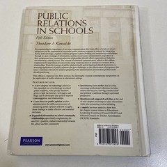 Public Relations in Schools 5th Edition Pearson 2011 Hardcover Theodore Kowalski