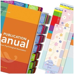 Complete Set of APA 7th Edition Index Tabs – Colorful, Laminated, Easy to Use