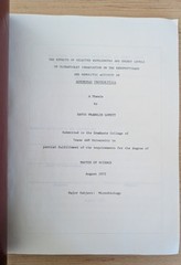 Effects Wavelengths Energy Levels Aeromonas Proteolytica by David Lovett 1972