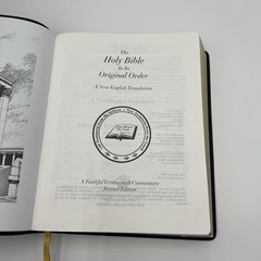THE HOLY BIBLE IN ITS ORIGINAL ORDER Second Edition Lambskin Cover W Commentary