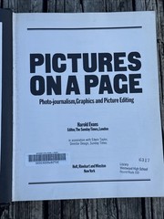 Pictures on a Page Harold Evans 1978 1st Edition USA Photojournalism