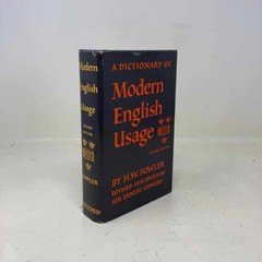 A Dictionary of Modern English – Hardcover, by Fowler H. W.; – Acceptable j