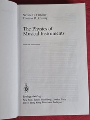 The Physics of Musical Instruments – Fletcher & Rossing – Springer-Verlag