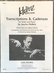 ” THE HEIFETZ COLLECTION: TRANSCRIPTIONS & CADENZAS ” 1995 PB VG 26 PIECES