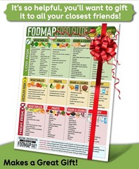 Magnetic 8.5×11 FODMAP Food Guide IBS Diet Chart Safe Foods Digestive Health Mag