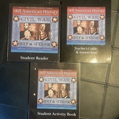 ALL AMERICAN HISTORY volumes 1 & 2 , student readers (wear), Teachers Keys 1 & 2
