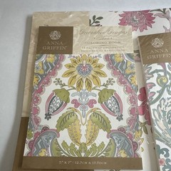 Anna Griffin DECORATIVE DESIGNS Adult COLORING BOOK One Two Three Gift Set NEW
