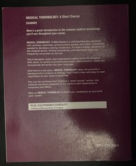 MEDICAL TERMINOLOGY: A SHORT COURSE By Davi-ellen Chabner *Excellent Condition*