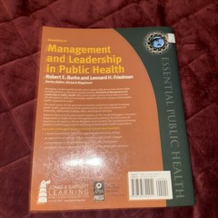 Essentials of Management and Leadership in Public Health by Robert E. Burke and