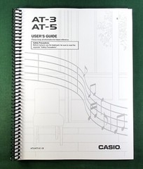 Casio AT-5 Instruction Manual: 163 Pages Coil Bound & Clear Covers!