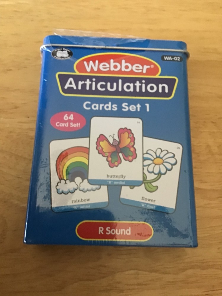 R WEBBER® Articulation Cards by Sharon Webber (Cards,Flash Cards) Set 1 R Sounds