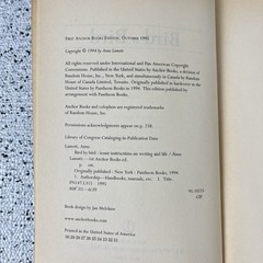 Bird by Bird: Some Instructions on Writing and Life by Lamott, Anne 1994