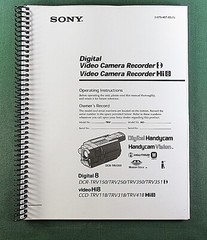 Sony DCR-TRV351 Instruction Manual: 268 Pages Coil Bound & Protective Covers!