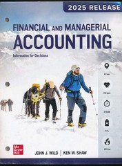 NEW Loose Leaf for Financial and Managerial Accounting: 2025 Release Wild & Shaw