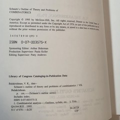 Schaum’s Outline Of Combinatorics