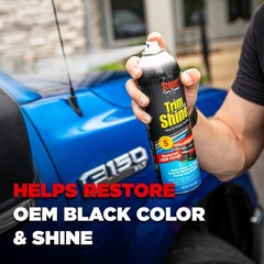 Trim Shine Restorer for Cars – Black Plastic & Vinyl Protectant Coating – 12 oz