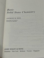 Basic Solid-State Chemistry Abridged Paper by Anthony R. West (1988, Trade…