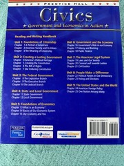 Civics:GovernmentandEconomics in Action by Prentice-Hall Staff (2003, Hardcover)
