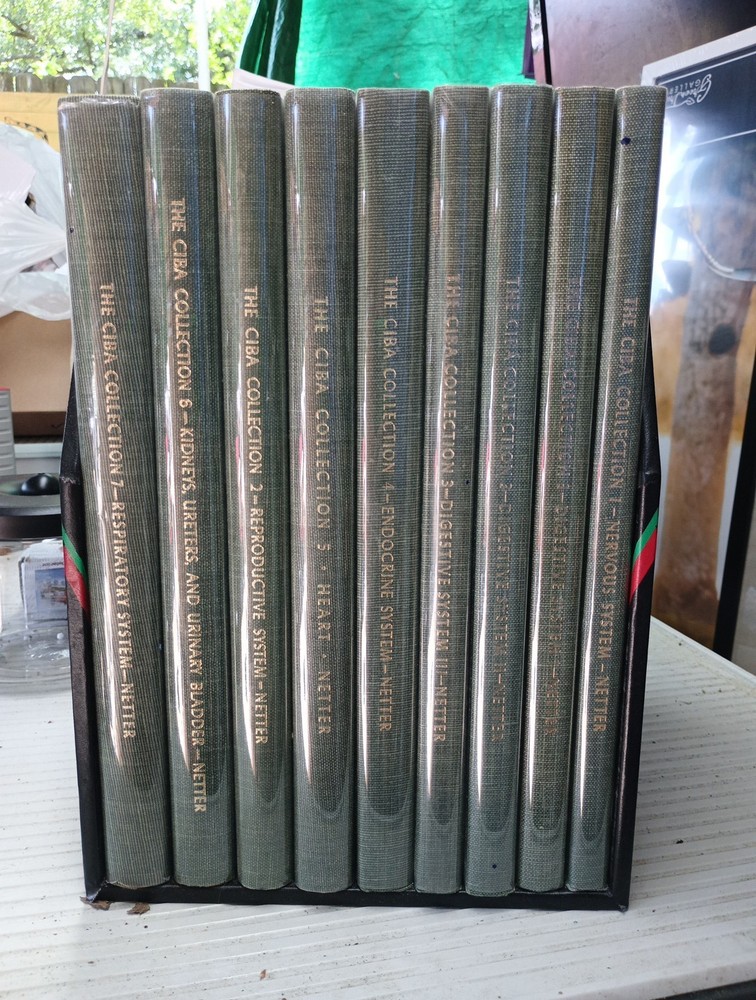 Ciba Collection of Medical Illustrations w/ Case Plastic Covers 9 Books Vol. 1-7
