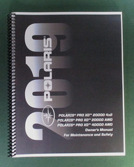 2019 Polaris Pro XD 2000D 4X2 Owner’s Manual: 192 Pages & Clear Covers!