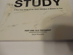 The Bible Study, Part One Old Testament, Paperback, by Zach Windahl unused