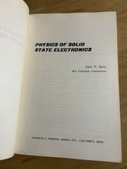 Physics of Solid State Electronics John N Shive 1966 Bell Labs Merrill Series